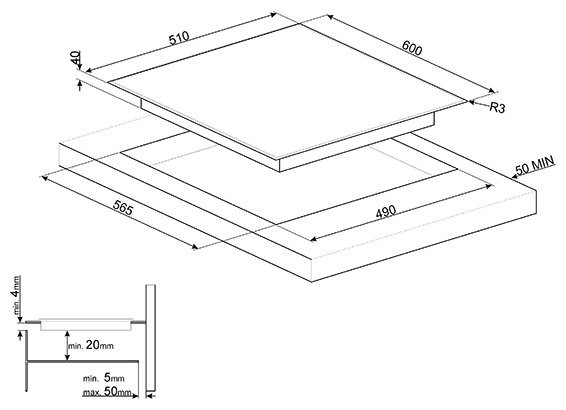 Электрическая варочная панель Smeg SE364ETD