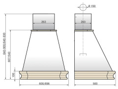 Кухонная вытяжка Elikor Пергола 60П-650-П3Л бежевый/дуб неокрашенный съемное
