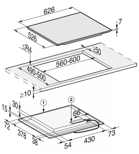 Индукционная варочная панель Miele KM 7464 FR