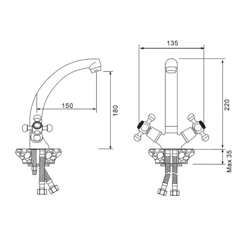 Смеситель для кухни WesnaArt Rassvet RAS02-120