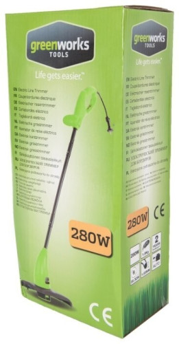 Триммер электрический greenworks 21117 280W