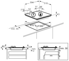 Газовая варочная панель Zanussi GPZ 262 HW