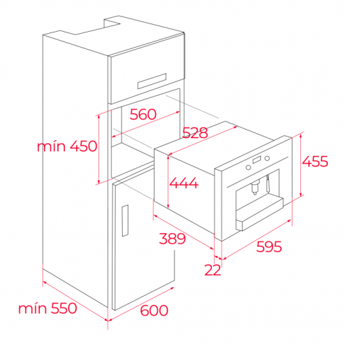 Встраиваемая кофемашина Teka CLC 85-G1 GM MATT BLACK