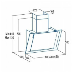 Кухонная вытяжка Cata Valto 600 XGWH