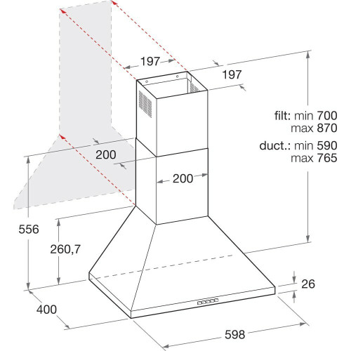 Кухонная вытяжка Indesit IHPC 6.4 LM X