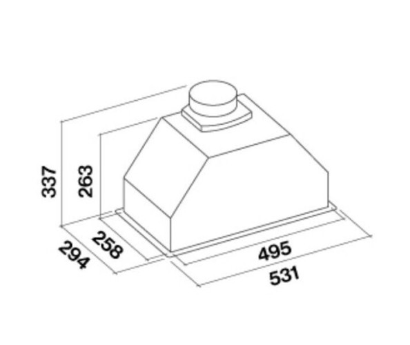 Встраиваемая вытяжка Falmec Gruppo incasso 50 IX 600