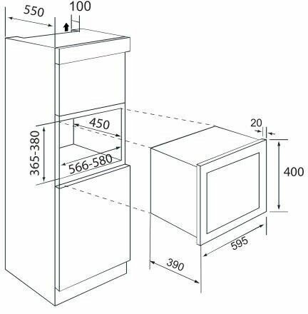 Встраиваемая микроволновая печь Zugel ZMO251W