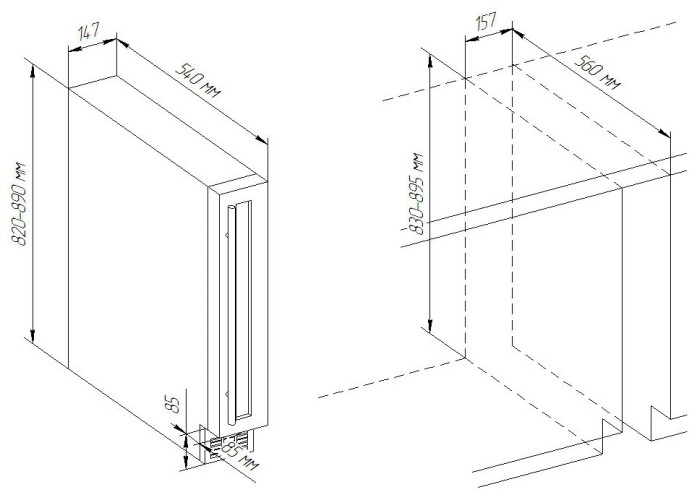 Встраиваемый винный шкаф Cavanova CV-007KT