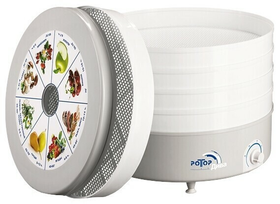 Сушилка для овощей Ротор Дива СШ-007 с 5 решетами цветная упаковка