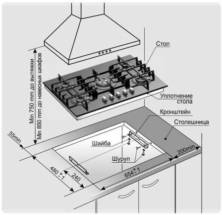 Газовая варочная панель Гефест ПВГ 2340 К33
