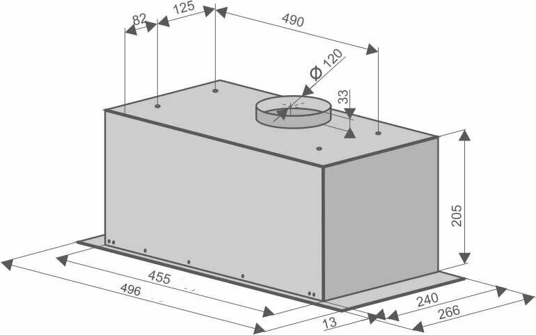 Встраиваемая вытяжка Konigin FlatBox Black 50