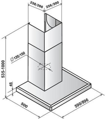 Кухонная вытяжка Elikor Квадра 90 белый 650