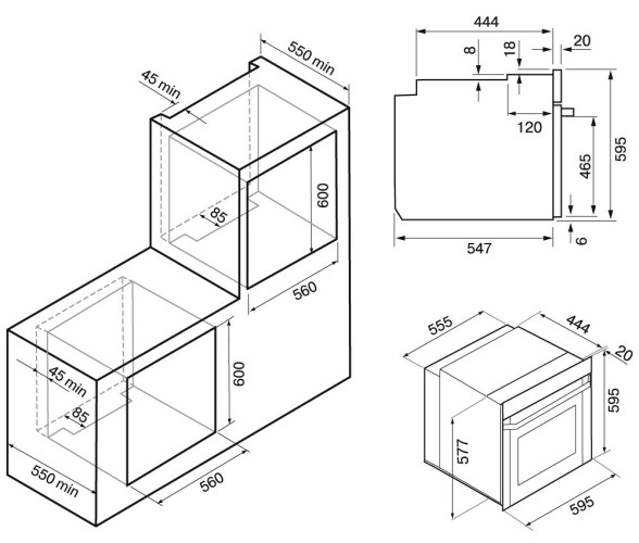 Электрический духовой шкаф Krona Mysterium 60 GR