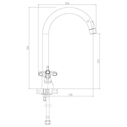 Смеситель для кухни Rossinka RS42-72