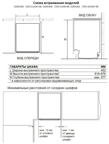 Посудомоечная машина Candy Brava CDIH 2D1047-08