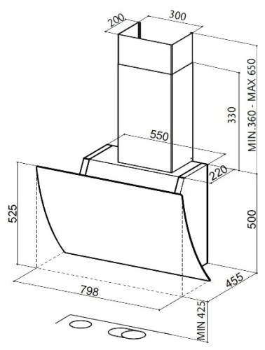 Кухонная вытяжка Faber Versus WH A80