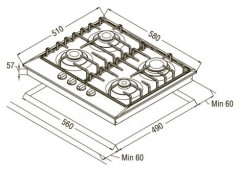 Газовая варочная панель Schaub Lorenz SLK GE6220