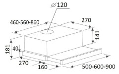 Встраиваемая вытяжка Kuppersberg SlimLux II 60 XFG