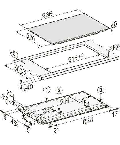 Индукционная варочная панель Miele KM 7999 FL, черный