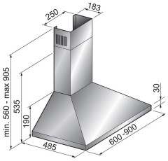 Кухонная вытяжка Candy CCE 16 W-07