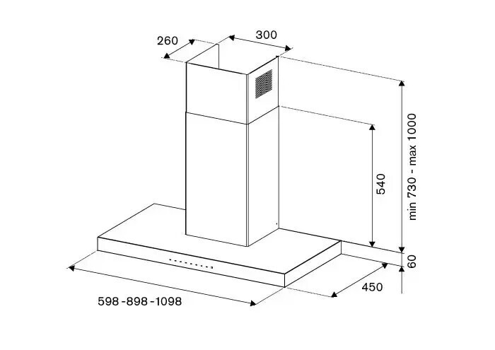 Кухонная вытяжка Bertazzoni KT60P1XV