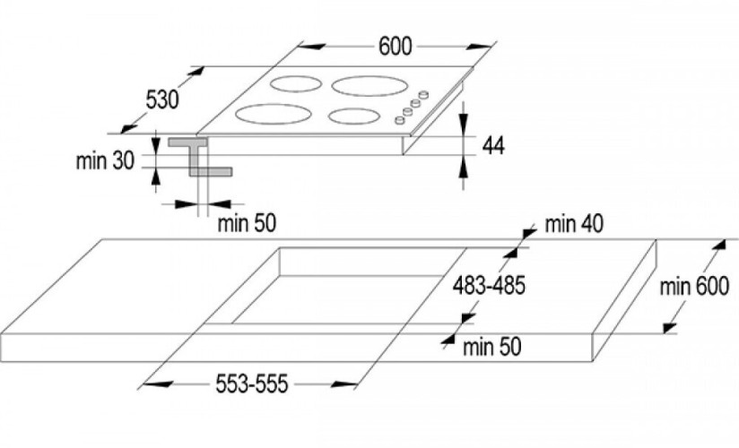 Электрическая варочная панель Лысьва ПЭВ 40С черный/бронза