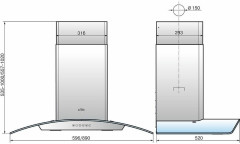 Кухонная вытяжка Elikor Аметист S4 90Н 700 Э4Д нержавейка тонированная