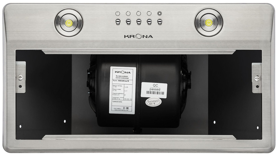 Встраиваемая вытяжка KRONA RUNA 600 inox PB