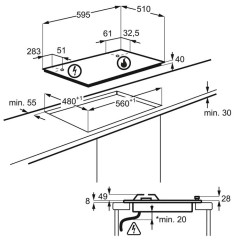 Газовая варочная панель Electrolux CGS 6424 BX