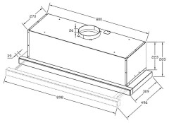 Встраиваемая вытяжка Korting KHP 9815 GB