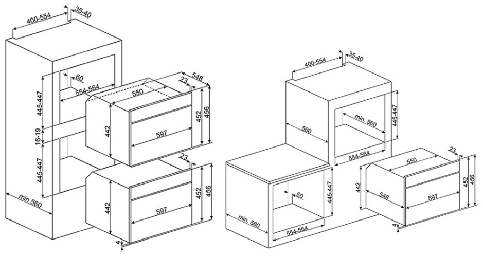 Электрический духовой шкаф Smeg SF4604PMCNR