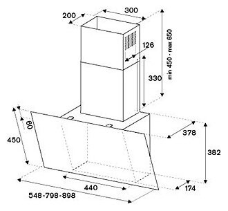 Кухонная вытяжка La Germania KV90LAG1NB