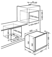 Электрический духовой шкаф Smeg SF6102TVN