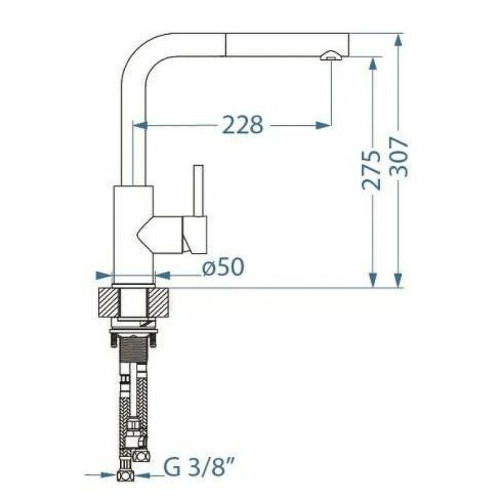Смеситель для кухни Alveus Zeos P Monarch черный 1136505
