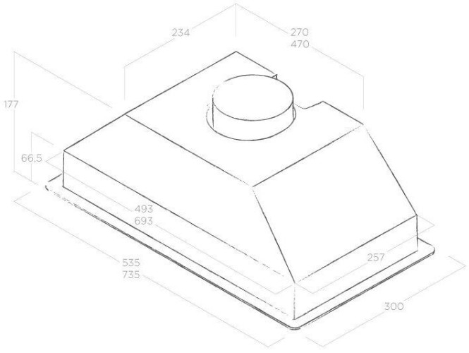 Встраиваемая вытяжка Elica Era S IX/A/80