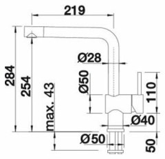 Смеситель для мойки Blanco Linus-F хром 514025