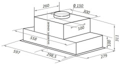 Встраиваемая вытяжка MAUNFELD Fantasy Light 60 бежевый