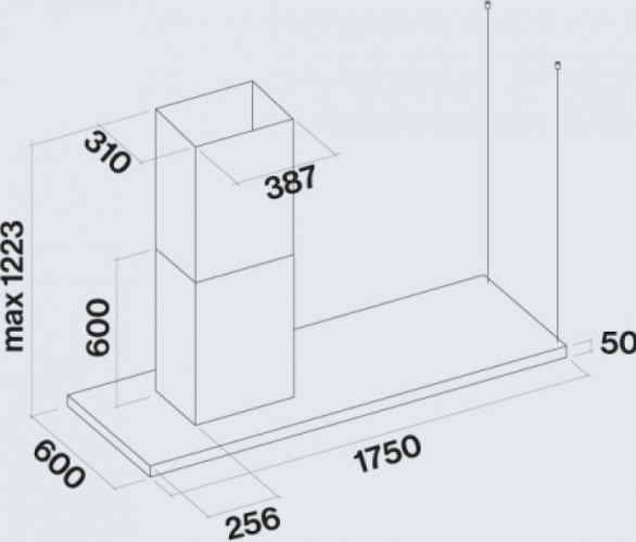 Островная вытяжка Falmec LUMEN ISOLA NRS 175 SX CLUI75.E5P2 NEUI490F