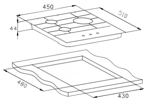 Газовая варочная панель Weissgauff HGG 451 WFH
