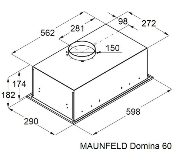 Встраиваемая вытяжка MAUNFELD Domina 60 белый