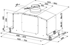 Встраиваемая вытяжка Faber In-Light INOX A52 110.0456.213