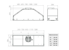 Встраиваемая вытяжка PANDO GTI 810 INOX V 850 SEC
