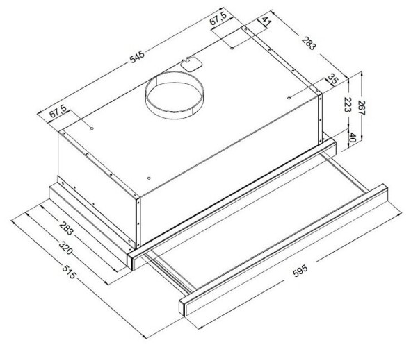 Встраиваемая вытяжка Korting KHP 6975 GW