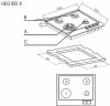 Газовая варочная панель EVELUX HEG 655 X