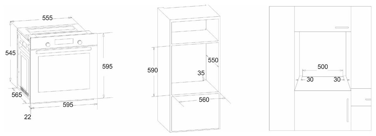 Электрический духовой шкаф MONSHER MBO 615 BG01