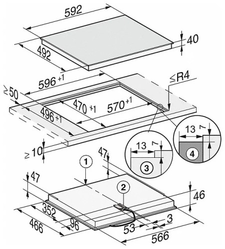 Электрическая варочная панель Miele KM 6520 FL, черный