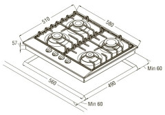 Газовая варочная панель Schaub Lorenz SLK GB6220