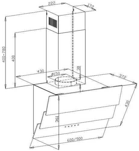 Кухонная вытяжка MAUNFELD MANCHESTER 90