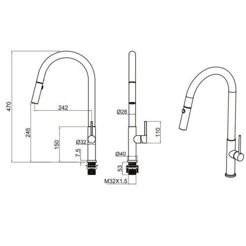 Смеситель для кухни ALLEN BRAU SPRUNGFEDER браш.сталь 5.60002-SS