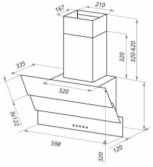 Кухонная вытяжка MAUNFELD CASCADA MINI 60